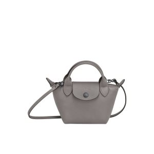 Longchamp Turtledove Kozene Crossbody Kabelka Siva | 593217-EMG